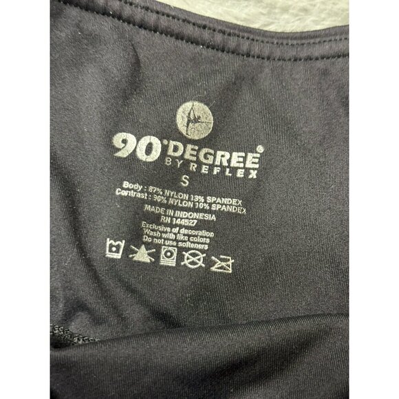 90 Degree By Reflex Women's Small Black Stretch Mid-Rise Biker Shorts - Picture 3 of 7